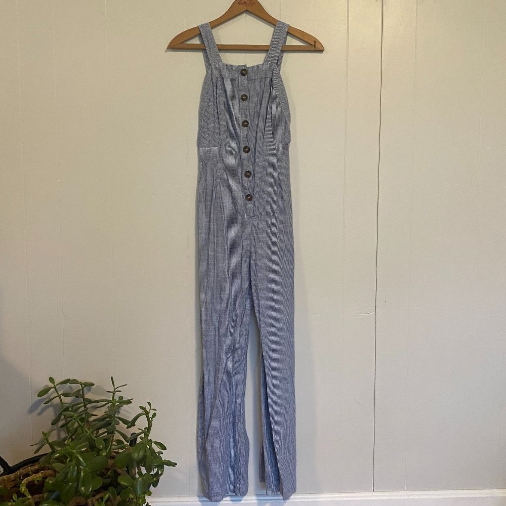 Jasper Cotton Striped Overalls